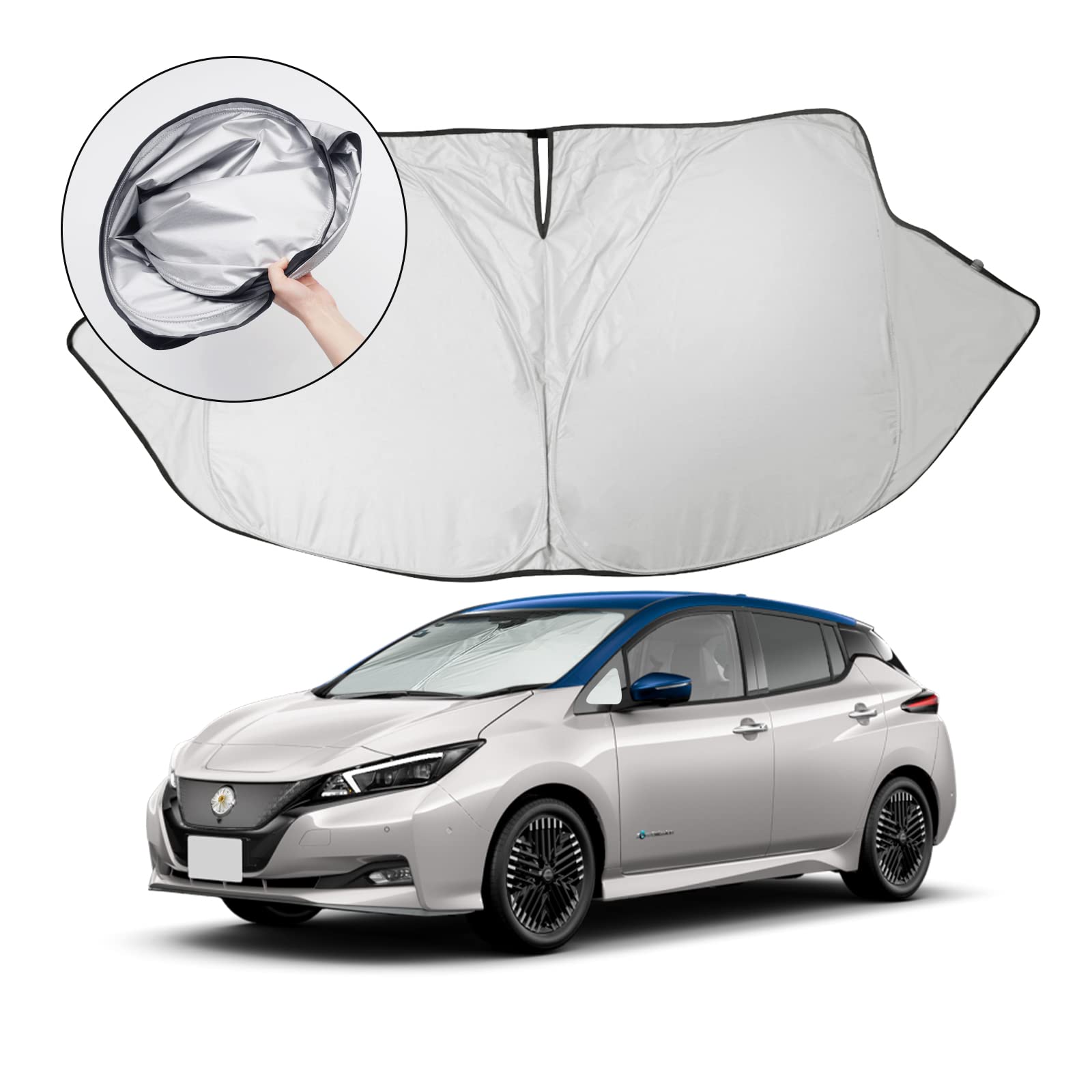 BIXUAN Sunshade for Nissan Leaf ZE1 New and UV Leaf Sunshade Leaf Interior Blackout Car Storage Specific for Vehicle Model (2nd Generation, 2017+) - чёрный
BIXUAN Sunshade for Nissan Leaf ZE1 New and UV Leaf Sunshade Leaf Interior Blackout Car Storage Specific for Vehicle Model (2nd Generation, 2017+) - чёрный