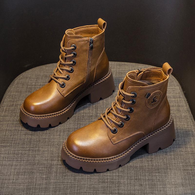 Martin boots women s fashion style short boots autumn and winter fashion leather surface thick sole heightening retro boots women 34
Martin boots women s fashion style short boots autumn and winter fashion leather surface thick sole heightening retro boots women 34