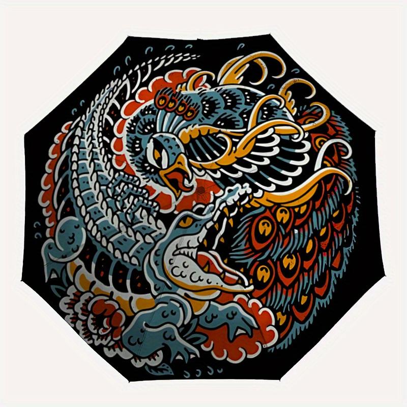 1pc Dragon Phoenix Automatic Open/close Folding Compact Umbrella, 8-Rib Sturdy Canopy, Lightweight Portable, Everyday Use, Gift, Outdoor Umbrella, Tra
1pc Dragon Phoenix Automatic Open/close Folding Compact Umbrella, 8-Rib Sturdy Canopy, Lightweight Portable, Everyday Use, Gift, Outdoor Umbrella, Tra