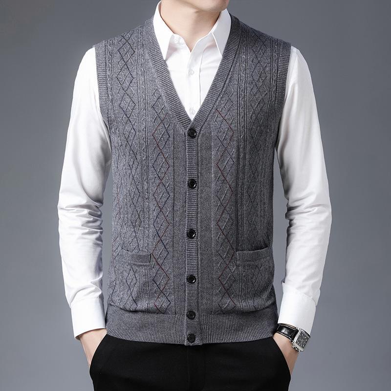 Autumn Winter Mens Vest Casual Sweater Vests Button Up Cardigan Men s V-neck Fashion Knitted Cardigans M сірий
Autumn Winter Mens Vest Casual Sweater Vests Button Up Cardigan Men s V-neck Fashion Knitted Cardigans M сірий