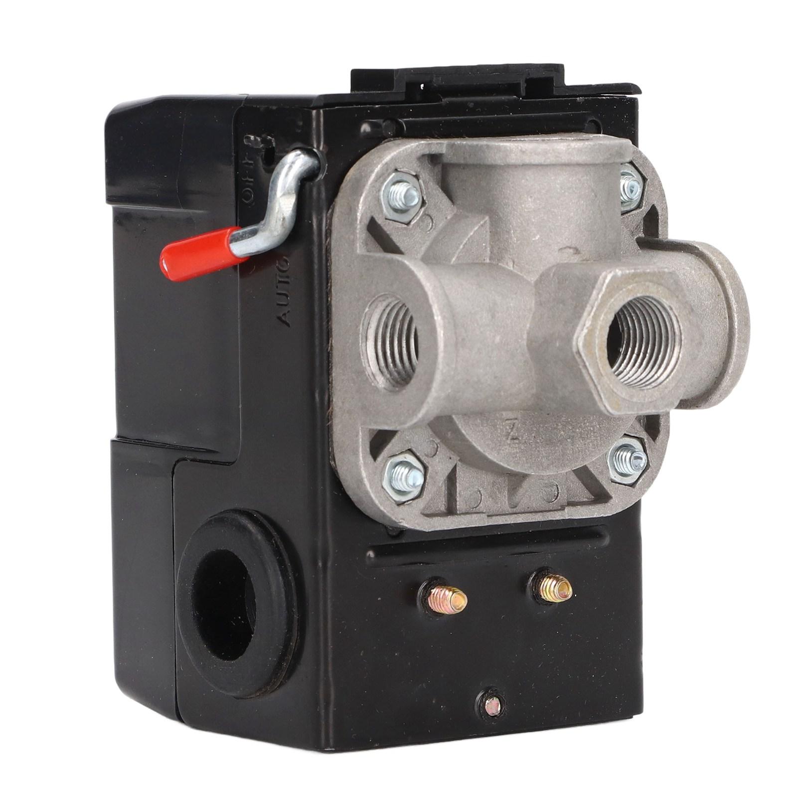 Air Compressor Pressure Switch 4 Ports Pressure Control Switch with On Off Metal Lever and Unloader
Air Compressor Pressure Switch 4 Ports Pressure Control Switch with On Off Metal Lever and Unloader