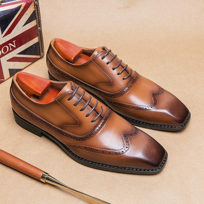 Men s shoes large size new business dress leather shoes fashion men s block carved leather shoes retro casual shoes 38
Men s shoes large size new business dress leather shoes fashion men s block carved leather shoes retro casual shoes 38