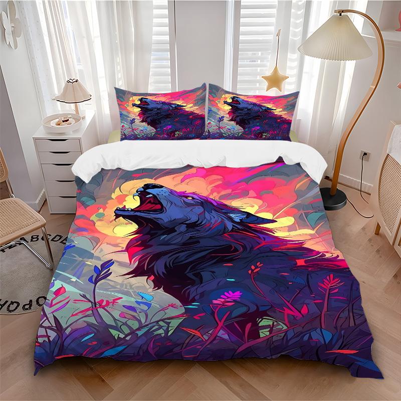 3pcs bedding set Wolf Fantasy Includes 1 Comforter + 2 Pillowcases, Without Pillow Inserts, Soft Comfortable, Lightweight Breathable078 135x200cm
3pcs bedding set Wolf Fantasy Includes 1 Comforter + 2 Pillowcases, Without Pillow Inserts, Soft Comfortable, Lightweight Breathable078 135x200cm