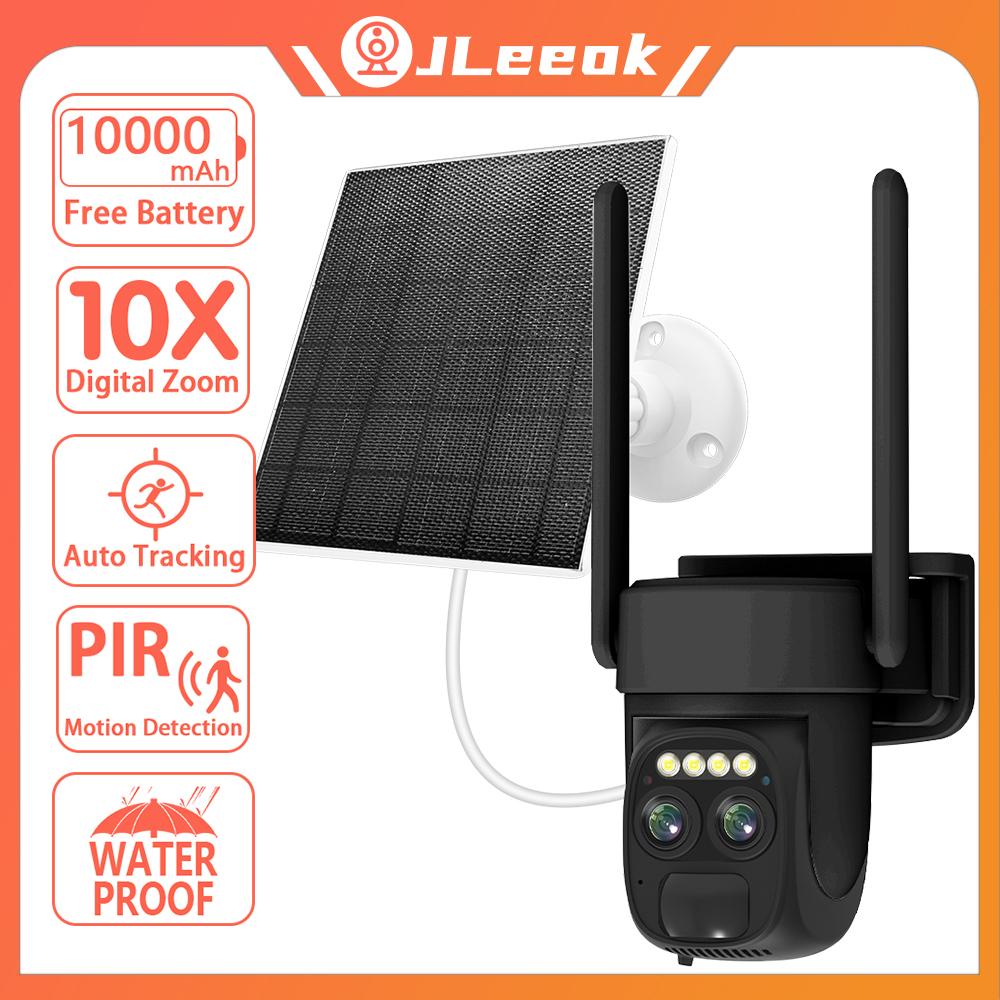 Jleeok Alexa Outdoor 5MP Dual Lens Wireless 5W Solar WIFI Battery PIR Motion Detection Surveillence IP Camera 5x Zoom PTZ Waterproof CCTV
Jleeok Alexa Outdoor 5MP Dual Lens Wireless 5W Solar WIFI Battery PIR Motion Detection Surveillence IP Camera 5x Zoom PTZ Waterproof CCTV