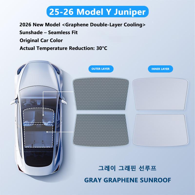 For Tesla Model 3/Y Model 3 Highland Model Y Juniper 2026 2025 Graphene Glass Roof Sunshade Car Front Rear Sunroof Skylight
For Tesla Model 3/Y Model 3 Highland Model Y Juniper 2026 2025 Graphene Glass Roof Sunshade Car Front Rear Sunroof Skylight