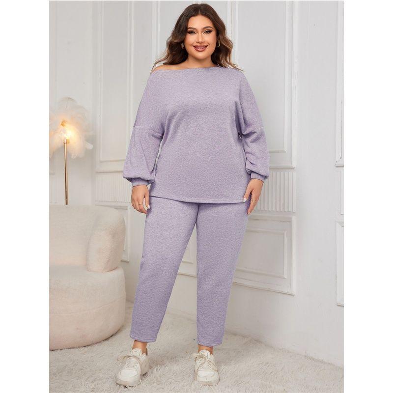 XL-4XL Women 2 Set Suit Ladies Clothes off Shoulder Top and Trousers 2 Pieces Suit Women Purple XXXL
XL-4XL Women 2 Set Suit Ladies Clothes off Shoulder Top and Trousers 2 Pieces Suit Women Purple XXXL