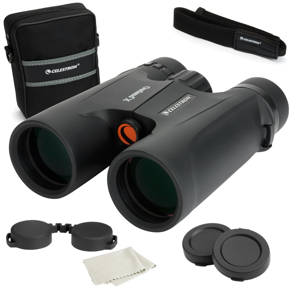 Celestron Outland X 10x42 Roof Prism Wide Field of High Optical Performance Binoculars, Waterproof, Fogproof, Multi-Coated, View, Anti-Reflection,
Celestron Outland X 10x42 Roof Prism Wide Field of High Optical Performance Binoculars, Waterproof, Fogproof, Multi-Coated, View, Anti-Reflection,