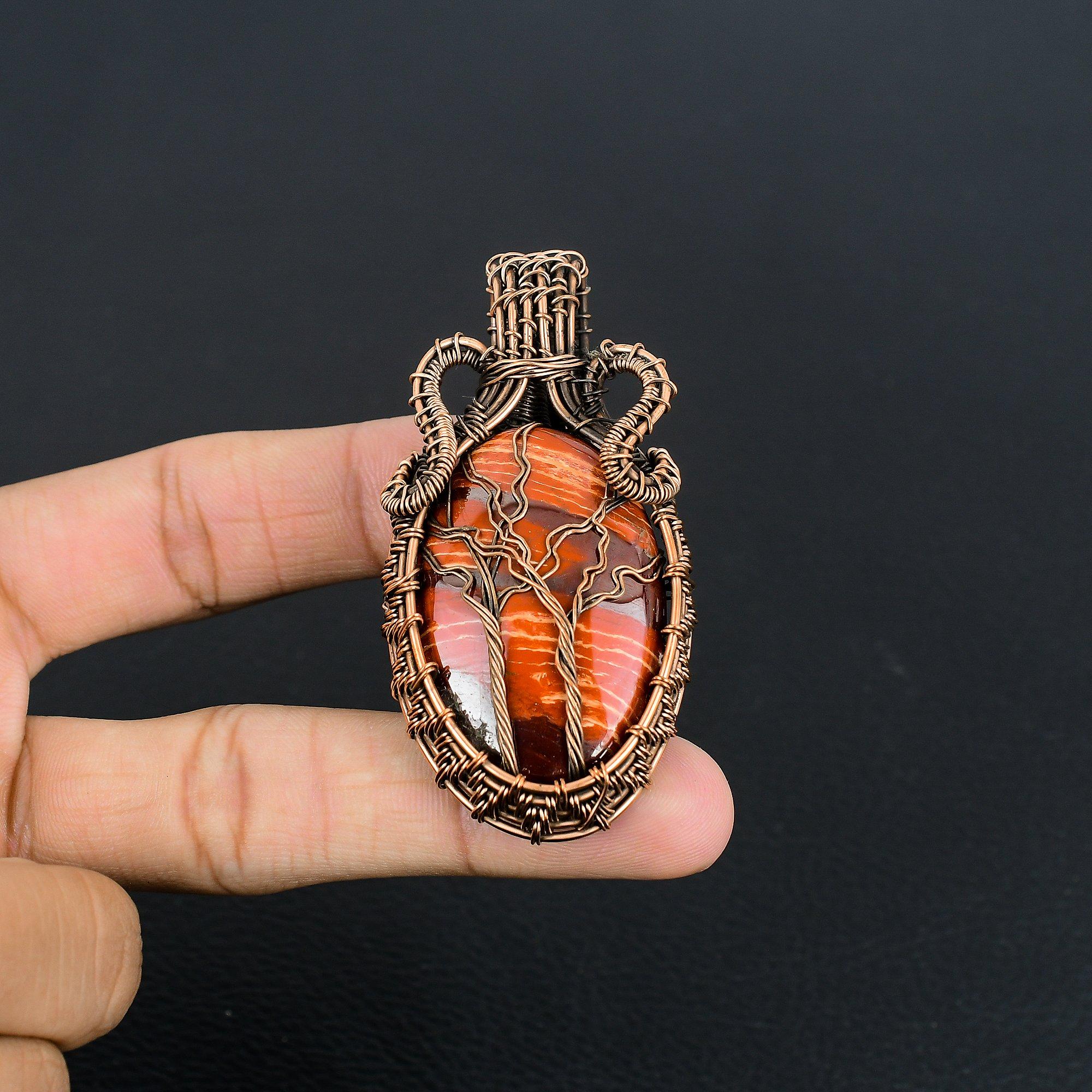 Red River Jasper Pendant, 999 Copper Wire Wrapped Pendant Handmade Gemstone Tree Of Life Jewelry, Gifts For Wife Brand New Pendant
Red River Jasper Pendant, 999 Copper Wire Wrapped Pendant Handmade Gemstone Tree Of Life Jewelry, Gifts For Wife Brand New Pendant