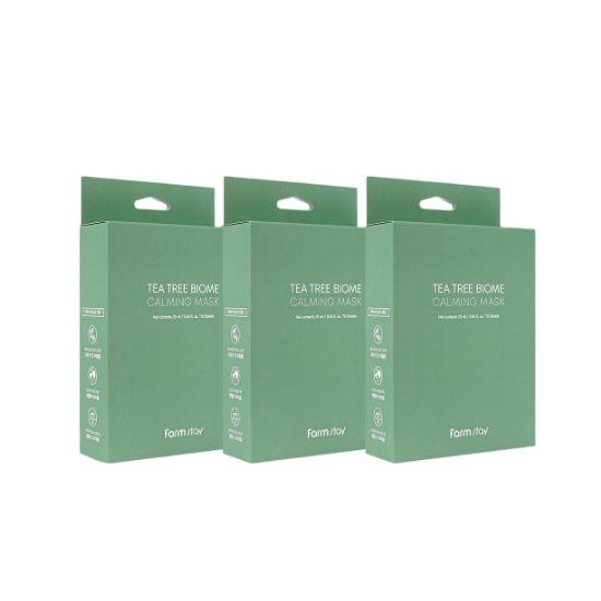 Farmstay Tea Tree Biome Calming Sheet Mask Soothing & Hydrating Facial Mask 25ml × 10pcs × 3 Sets
Farmstay Tea Tree Biome Calming Sheet Mask Soothing & Hydrating Facial Mask 25ml × 10pcs × 3 Sets