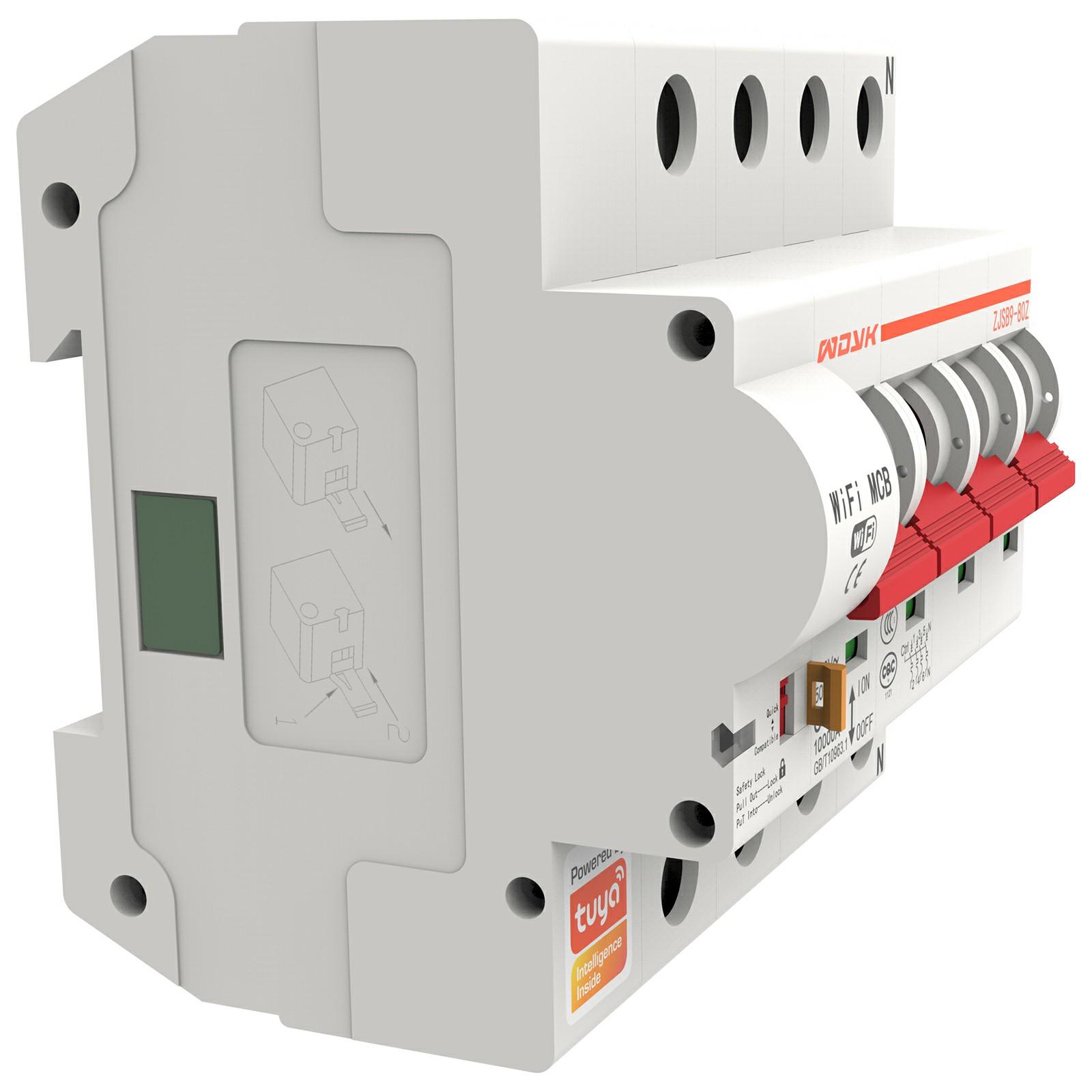 4P 100A Tuya Smart Home WiFi Circuit Breaker Remote Control Cloud-Managed Intelligent Switch Type A
4P 100A Tuya Smart Home WiFi Circuit Breaker Remote Control Cloud-Managed Intelligent Switch Type A