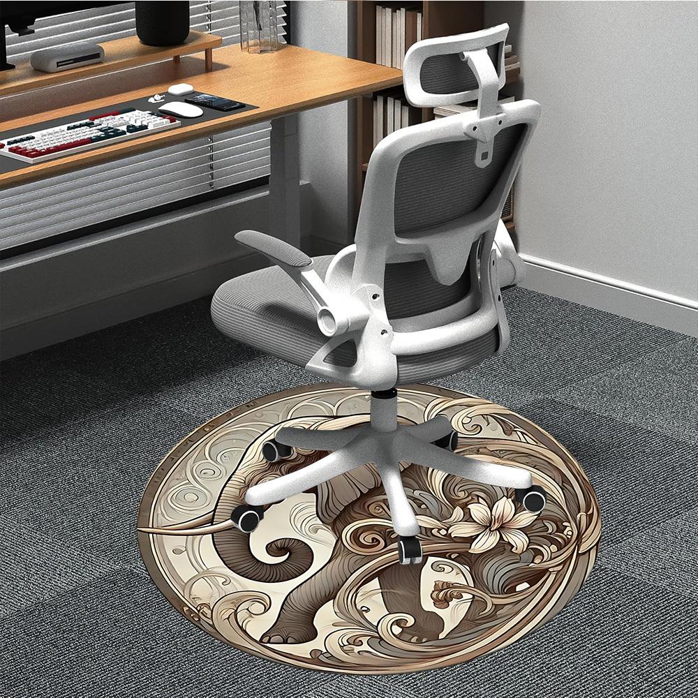 1pc Elephant Ornament Chair Carpet for Office, Soft Comfortable Mat For Office, Living Room, Bedroom, Machine Washable Carpet yy251112145 80cm by 80cm
1pc Elephant Ornament Chair Carpet for Office, Soft Comfortable Mat For Office, Living Room, Bedroom, Machine Washable Carpet yy251112145 80cm by 80cm