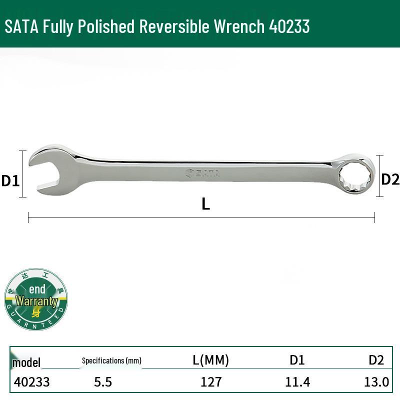 SATA 40201-0233 Fully Polished Double-Use Open/Box-End Wrench Set
SATA 40201-0233 Fully Polished Double-Use Open/Box-End Wrench Set
