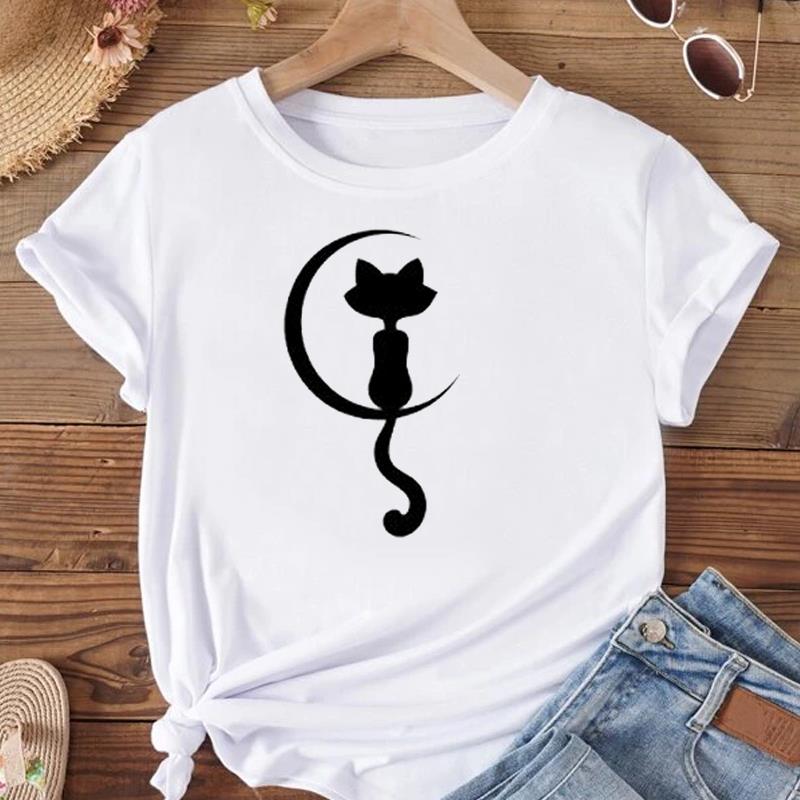 European size T Shirt Women Cat Face Style Trend 90s Print Tee Top Fashion Female Clothing Short Sleeve Graphic T-shirts 4XL
European size T Shirt Women Cat Face Style Trend 90s Print Tee Top Fashion Female Clothing Short Sleeve Graphic T-shirts 4XL