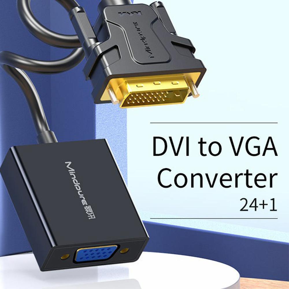 MINDPURE AD013 1920x1080P 60Hz DVI to VGA Male to Female Adapter Cable for Projectors Monitors As Shown A
MINDPURE AD013 1920x1080P 60Hz DVI to VGA Male to Female Adapter Cable for Projectors Monitors As Shown A
