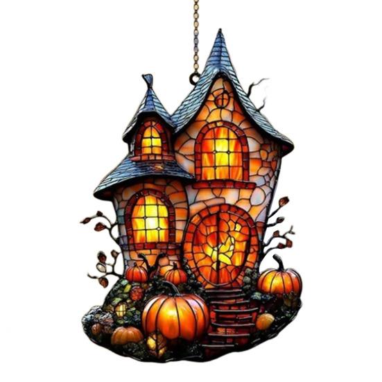 Halloween Hanging Pendant Hand-Painted Stained Glass Window Ornament with Lanyard Easy to Hang Sun Catcher Indoor Window Decoration F
Halloween Hanging Pendant Hand-Painted Stained Glass Window Ornament with Lanyard Easy to Hang Sun Catcher Indoor Window Decoration F