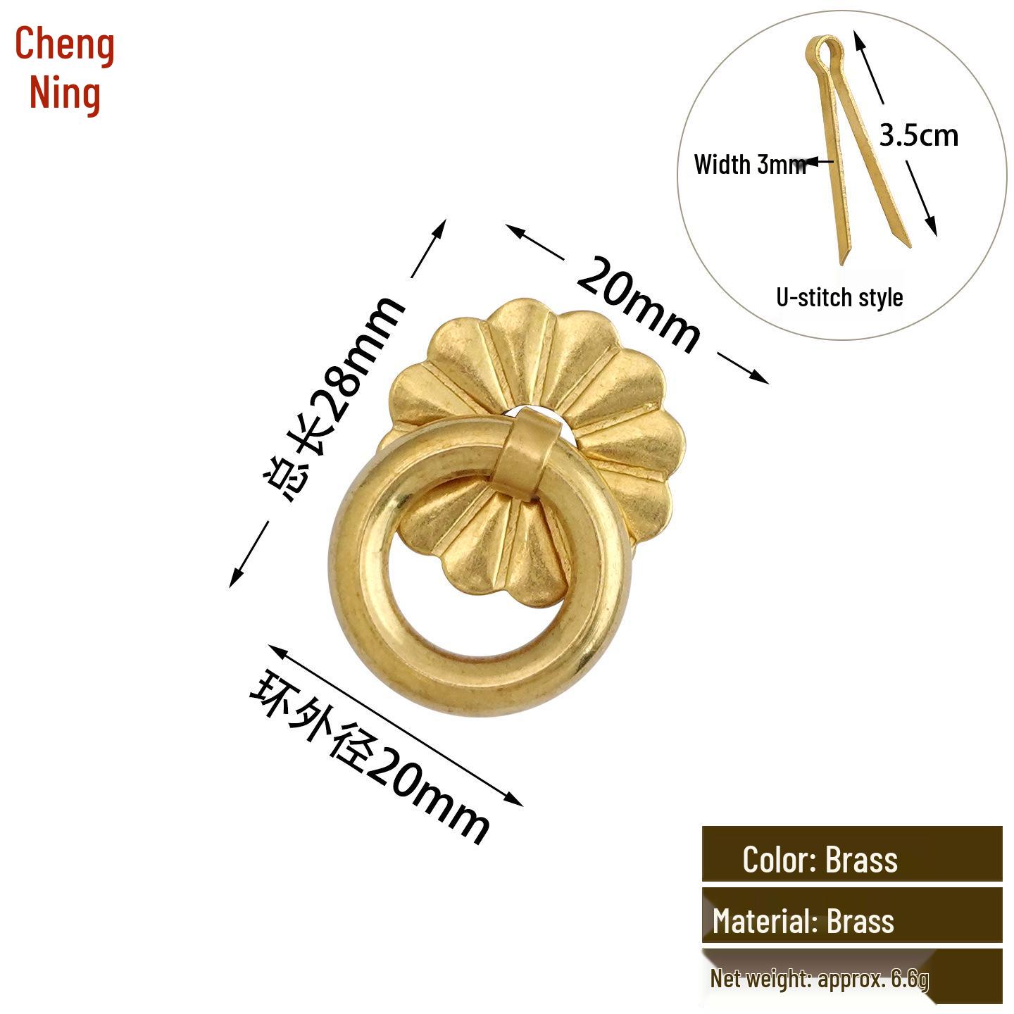 Antique Chinese Pure Copper Round Ring Handle for Furniture and Cabinets
Antique Chinese Pure Copper Round Ring Handle for Furniture and Cabinets