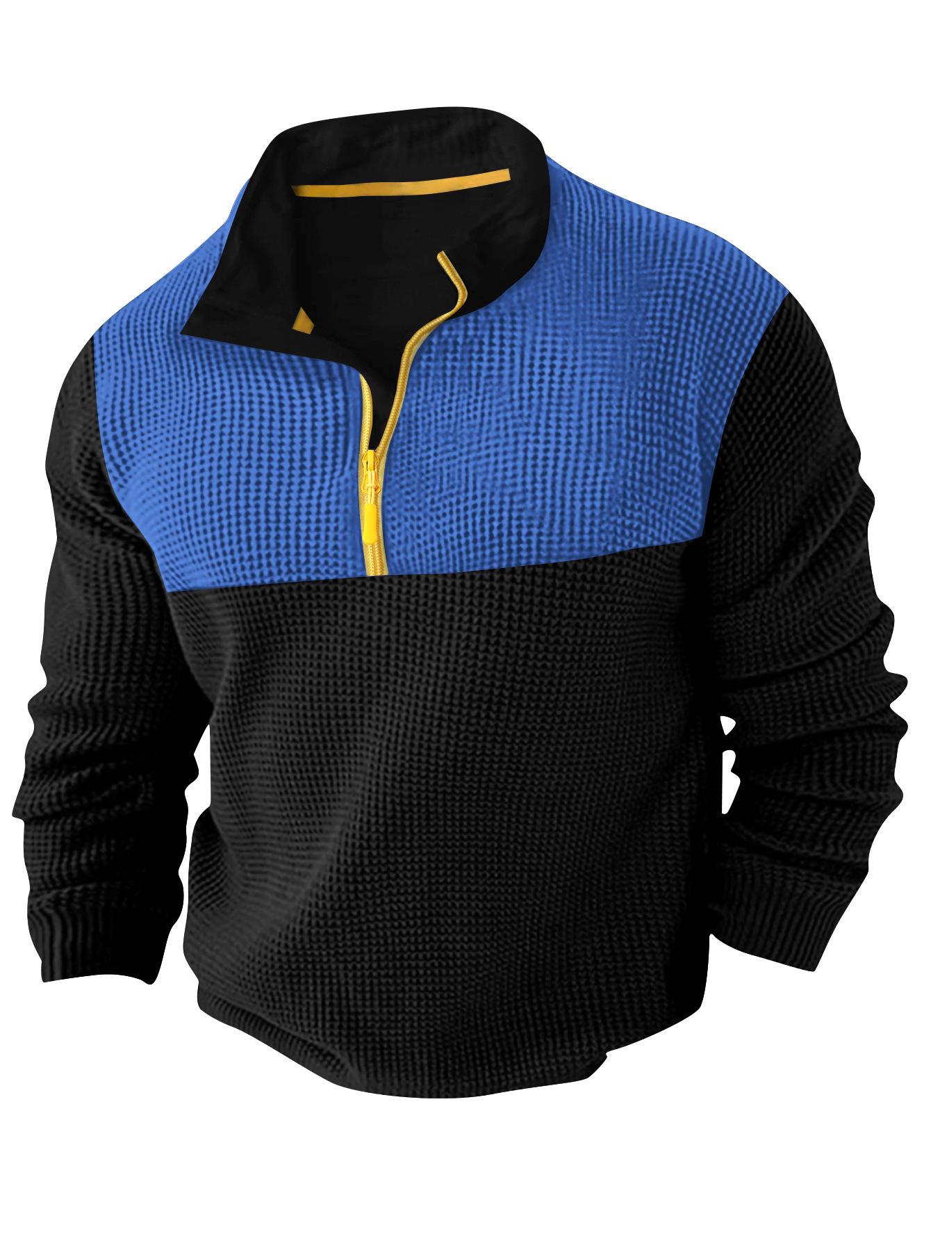 2025 Men s Color Block Half-Zip Sweatshirt - Casual Sports Pullover for Autumn and Spring S синій
2025 Men s Color Block Half-Zip Sweatshirt - Casual Sports Pullover for Autumn and Spring S синій