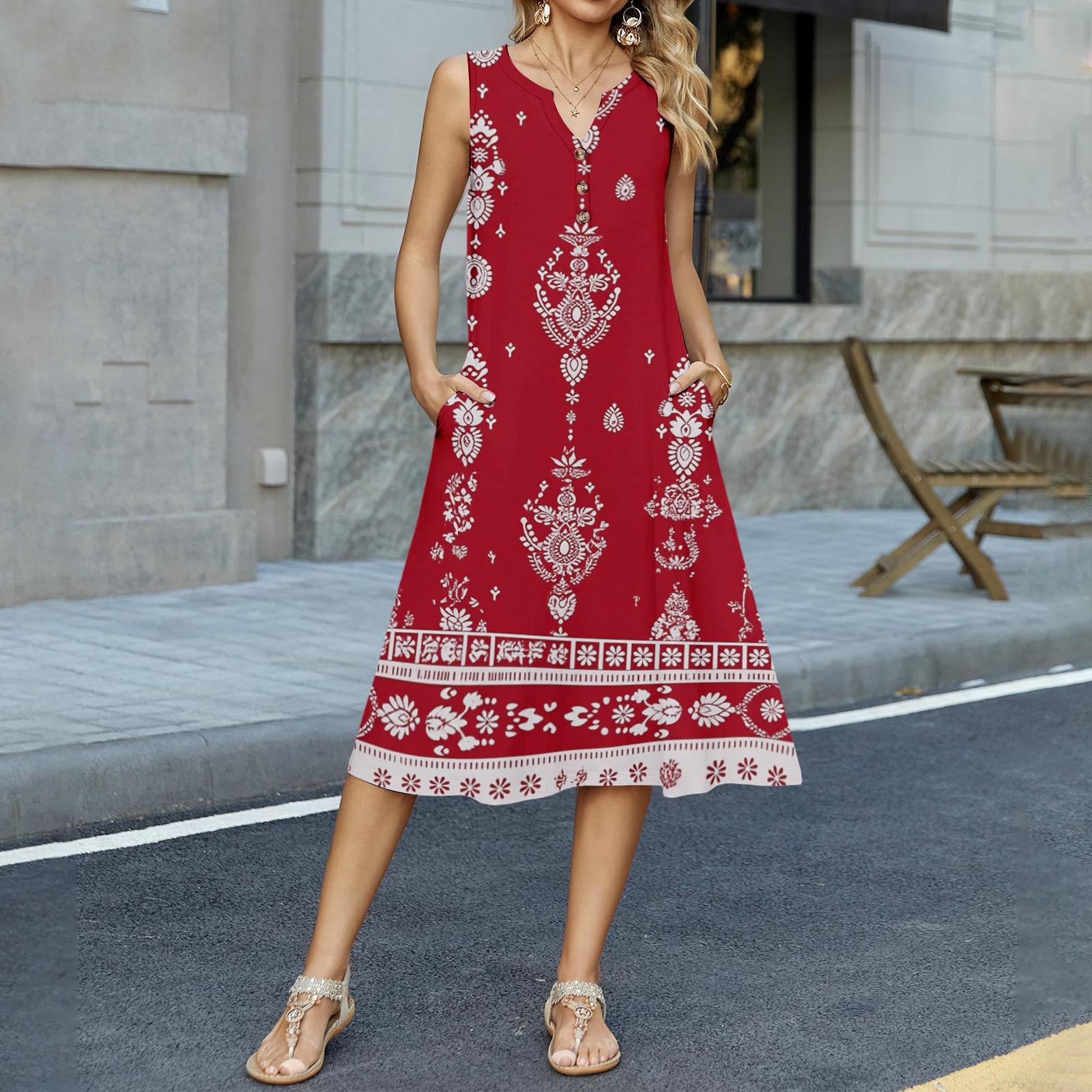 Women s Fashionable Casual Retro Printed Dress XXL червоний
Women s Fashionable Casual Retro Printed Dress XXL червоний