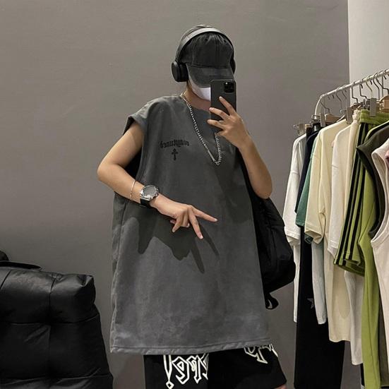 Спортивный жилет унисекс с круглым вырезом и широкими бретелями, безрукавки, однотонные топы с буквенным принтом, средней длины, свободный крой M зелёный
Спортивный жилет унисекс с круглым вырезом и широкими бретелями, безрукавки, однотонные топы с буквенным принтом, средней длины, свободный крой M зелёный