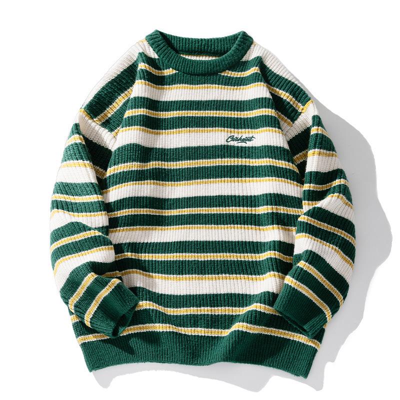 Men s Striped Chunky Knit Sweater - Retro Color Block, Japanese Style, Round Neck for Autumn/Winter 2024 Medium
Men s Striped Chunky Knit Sweater - Retro Color Block, Japanese Style, Round Neck for Autumn/Winter 2024 Medium