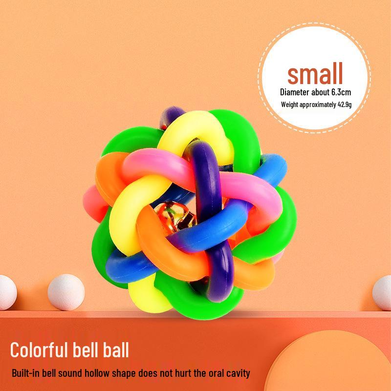 Новая игрушка для собаки: Устойчивый к укусам разноцветный мяч с колокольчиком для щенков в период прорезывания зубов
Новая игрушка для собаки: Устойчивый к укусам разноцветный мяч с колокольчиком для щенков в период прорезывания зубов