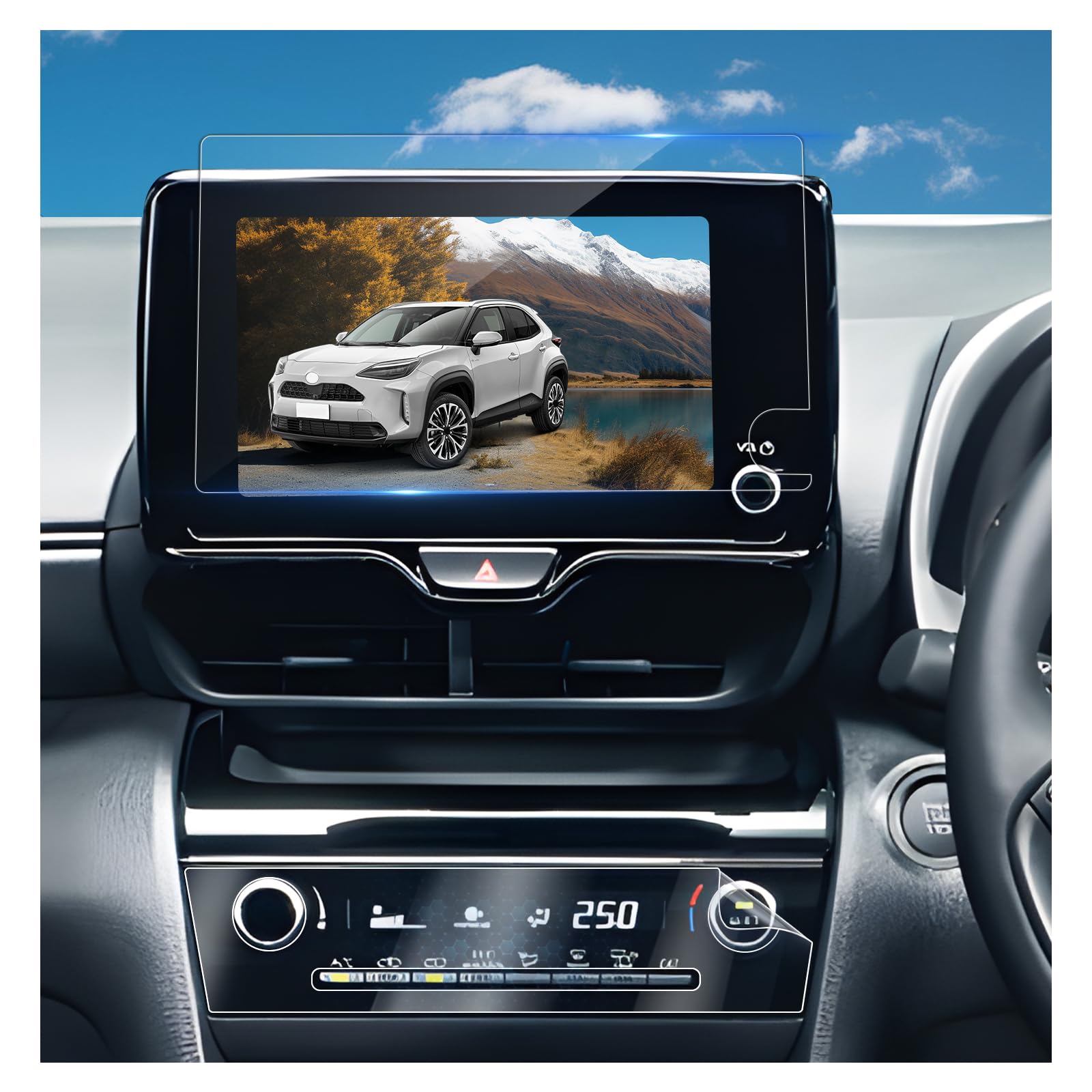 BSTW 8 inch navigation air conditioner panel Yaris Cross 10 series navigation protective film 9H low reflection high sensitivity touch fingerprint
BSTW 8 inch navigation air conditioner panel Yaris Cross 10 series navigation protective film 9H low reflection high sensitivity touch fingerprint