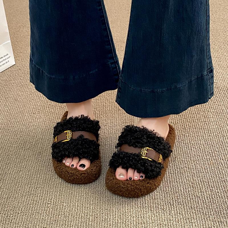Thick Soled Height Increasing Hairy Slippers For Women s Outdoor Wear And Home Cotton Slippers 36 чёрный
Thick Soled Height Increasing Hairy Slippers For Women s Outdoor Wear And Home Cotton Slippers 36 чёрный