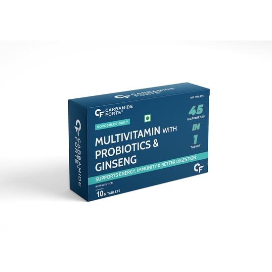 Carbamide Forte Multivitamin for Men with Probiotics Supplement - 10 Veg Tablets | Comprehensive Multivitamin Tablets for Men with Ginseng, 20 Grams
Carbamide Forte Multivitamin for Men with Probiotics Supplement - 10 Veg Tablets | Comprehensive Multivitamin Tablets for Men with Ginseng, 20 Grams