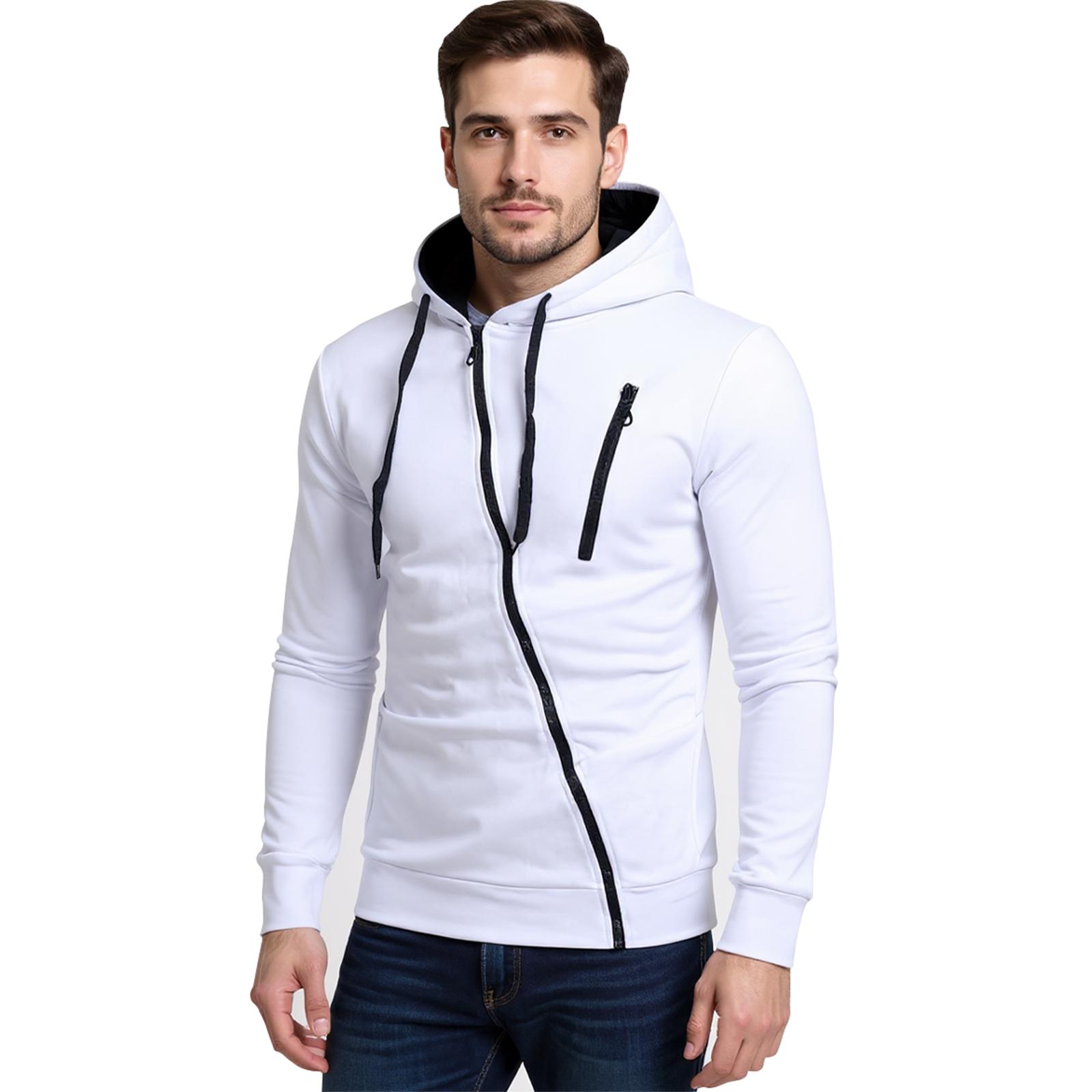Casual Loose Drawstring Hooded Zipper Men s Jacket XL білий
Casual Loose Drawstring Hooded Zipper Men s Jacket XL білий