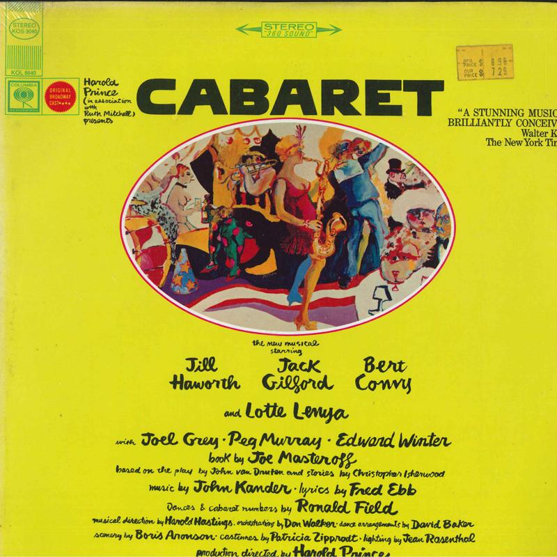 LP Record ORIGINAL BROADWAY CAST, HAROLD PRIN - Cabaret KOS3040 COLUMBIA 1966 US Soundtracks & Musicals Used
LP Record ORIGINAL BROADWAY CAST, HAROLD PRIN - Cabaret KOS3040 COLUMBIA 1966 US Soundtracks & Musicals Used