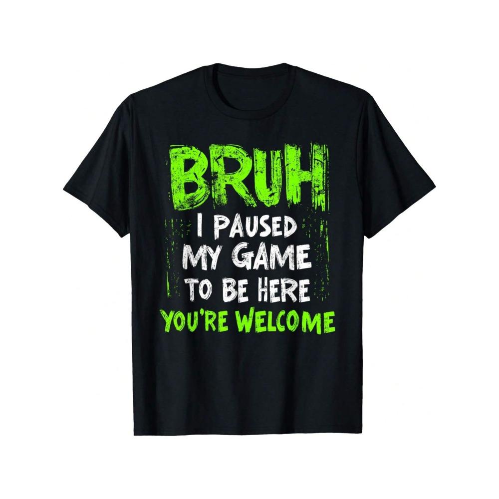 European sizes Funny Gaming T-Shirt - Bruh I Paused My Game Bold Text - Black with Green Lettering - Soft BreathableTee for Gamers 4XL чорний
European sizes Funny Gaming T-Shirt - Bruh I Paused My Game Bold Text - Black with Green Lettering - Soft BreathableTee for Gamers 4XL чорний