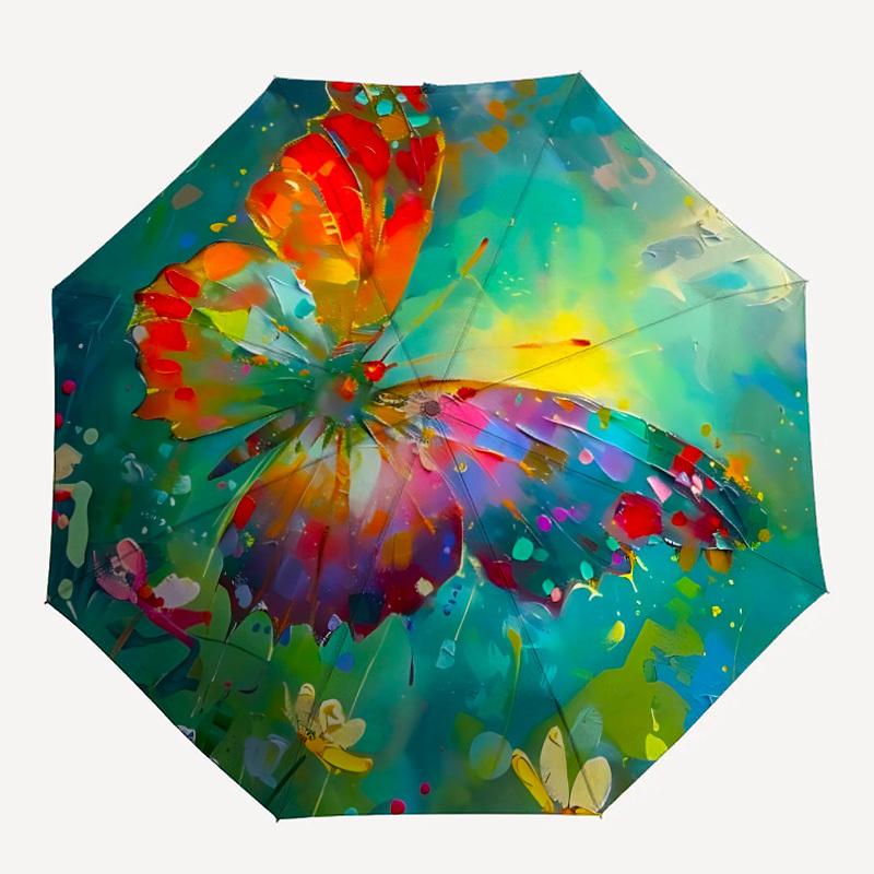 1PC Butterfly Artwork Automatic Folding Umbrella, Portable & Foldable Design with 8 Ribs, Casual Outdoor Accessory, Umbrella for Windproof36
1PC Butterfly Artwork Automatic Folding Umbrella, Portable & Foldable Design with 8 Ribs, Casual Outdoor Accessory, Umbrella for Windproof36
