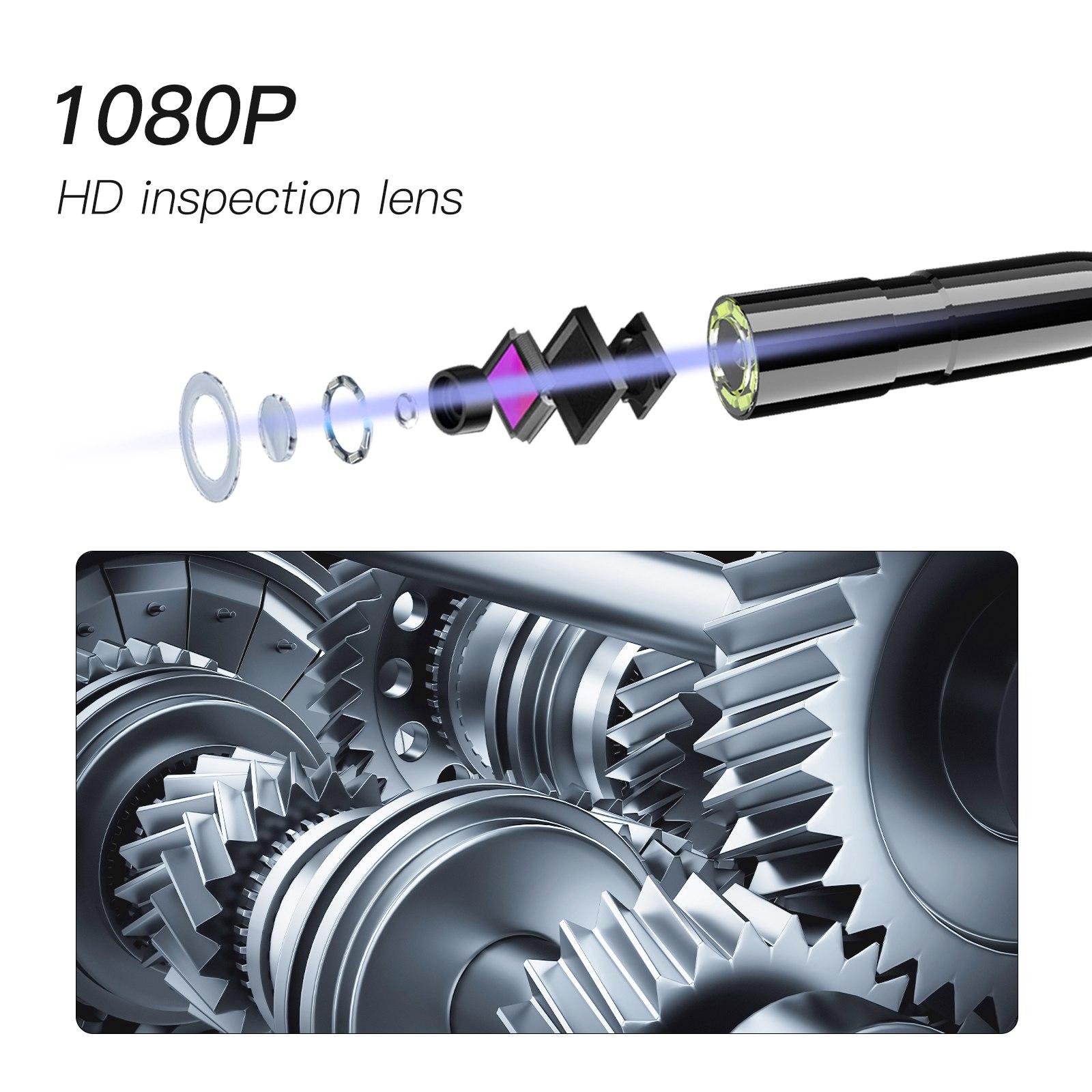 P10 5m Hard Wire 8mm Lens 2.8 IPS Screen Piping Inspection Camera 1080P HD Borescope 8-LED Endoscope Type A
P10 5m Hard Wire 8mm Lens 2.8 IPS Screen Piping Inspection Camera 1080P HD Borescope 8-LED Endoscope Type A