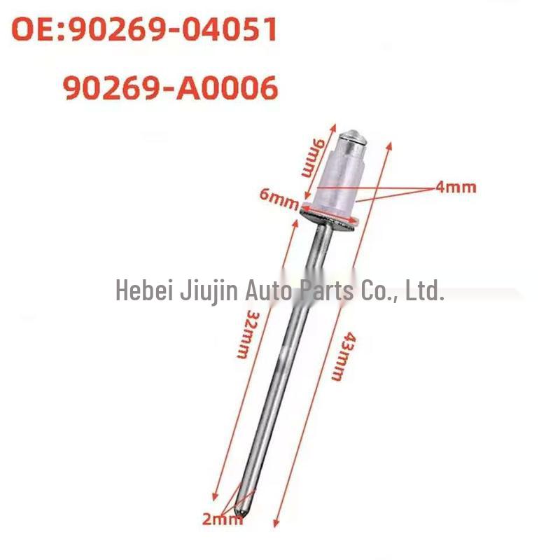 90269-04051 Replacement Window Molding Clips with Adhesive Rivet for Toyota/Lexus 90269-A0006
90269-04051 Replacement Window Molding Clips with Adhesive Rivet for Toyota/Lexus 90269-A0006