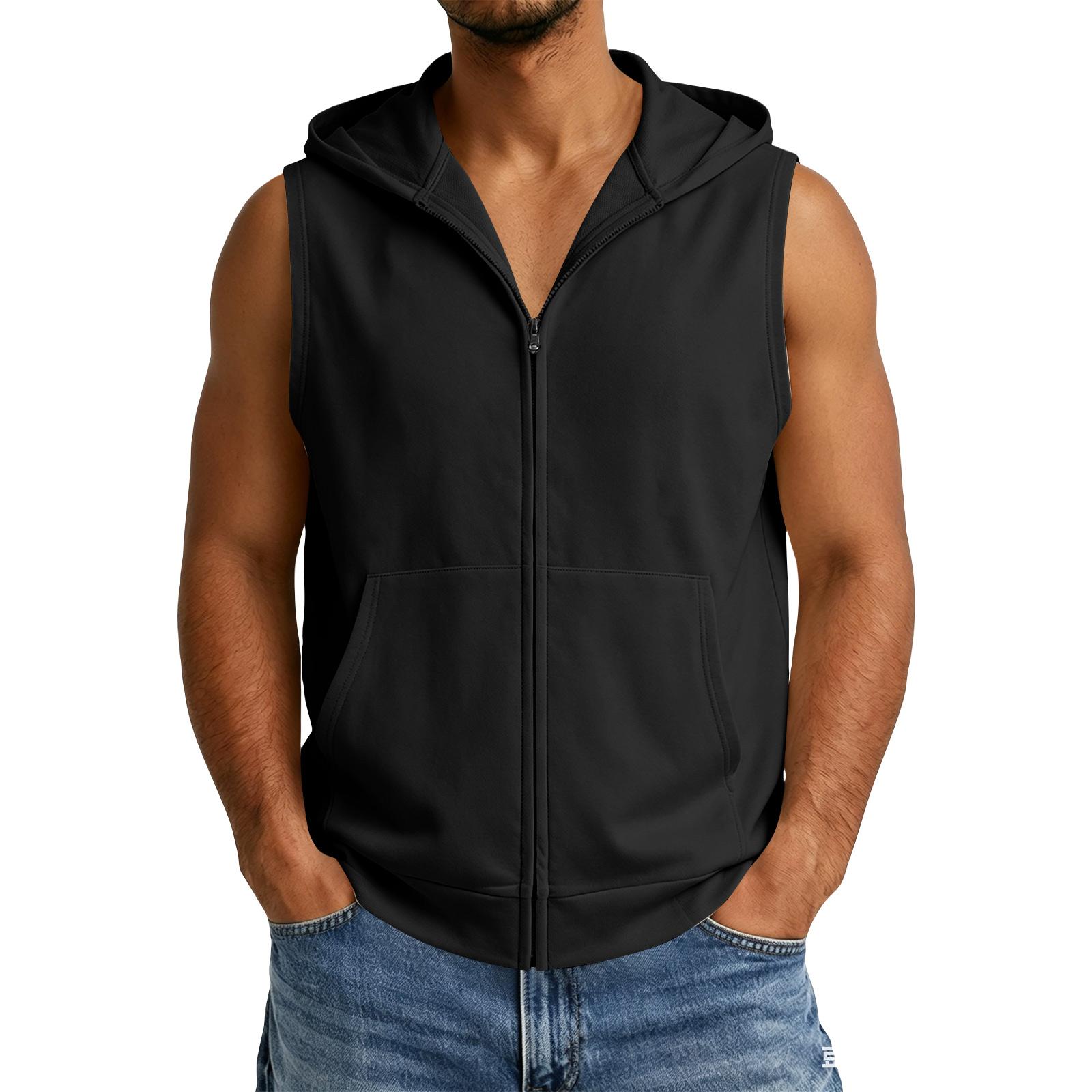 Men s Sleeveless Zip Up Hoodie Vest with Front Pockets Casual Lightweight Hooded Jacket for Outdoor Activities M чорний
Men s Sleeveless Zip Up Hoodie Vest with Front Pockets Casual Lightweight Hooded Jacket for Outdoor Activities M чорний