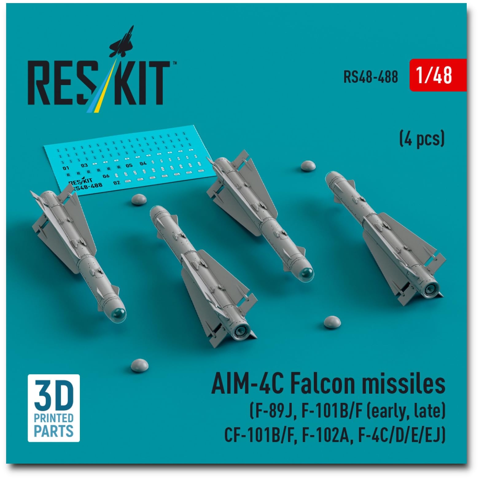 Reskit Falcon Missile 3D Printer Resin Kit 1/48 AIM-4C (4 pieces) RSK48-0488 (Airplane)
Reskit Falcon Missile 3D Printer Resin Kit 1/48 AIM-4C (4 pieces) RSK48-0488 (Airplane)