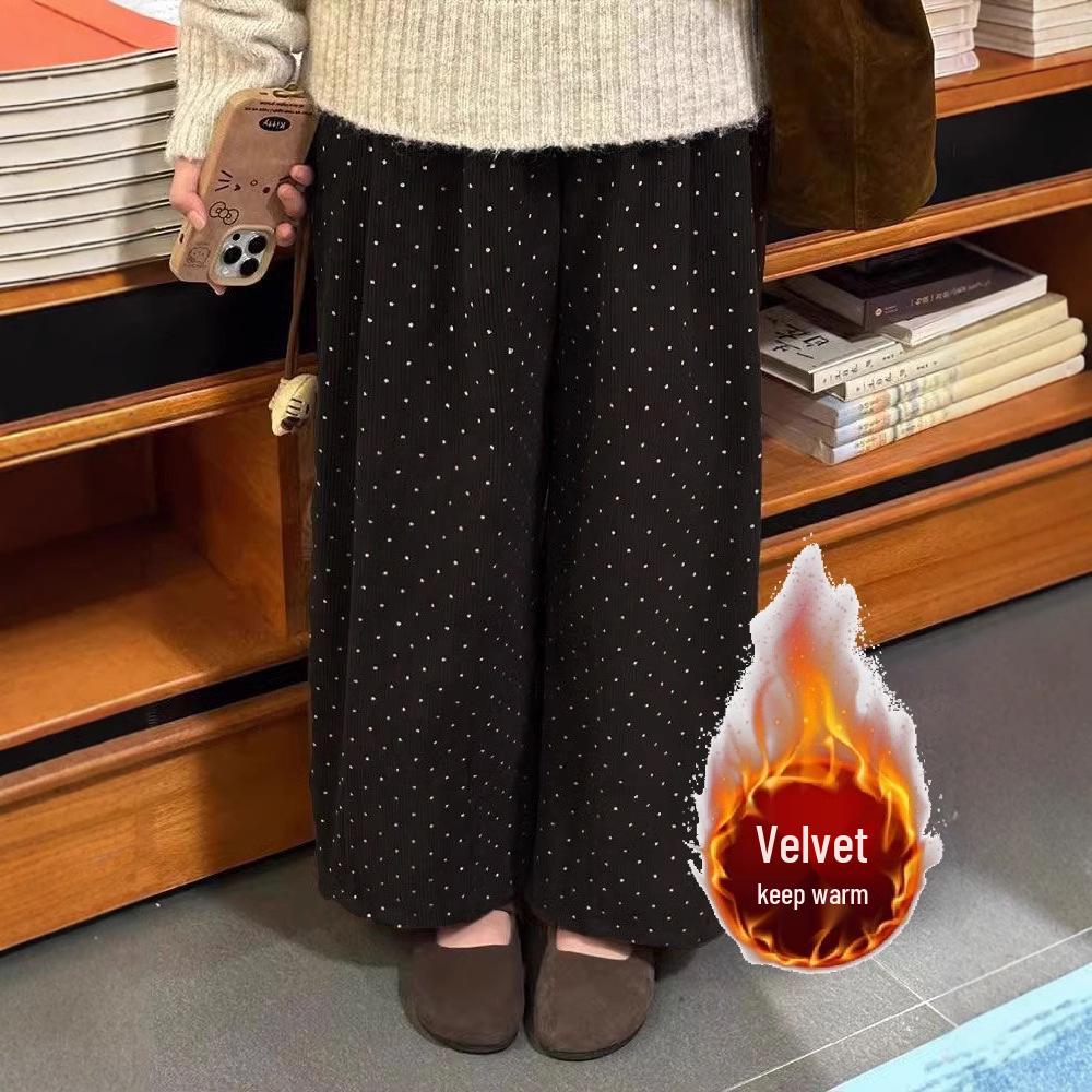 Women s Plus Size Corduroy Polka Dot Wide-Leg Pants - Korean Style, Slimming, Thickened for Winter, Casual and Petite-Friendly. S (up to 45 kg)
Women s Plus Size Corduroy Polka Dot Wide-Leg Pants - Korean Style, Slimming, Thickened for Winter, Casual and Petite-Friendly. S (up to 45 kg)