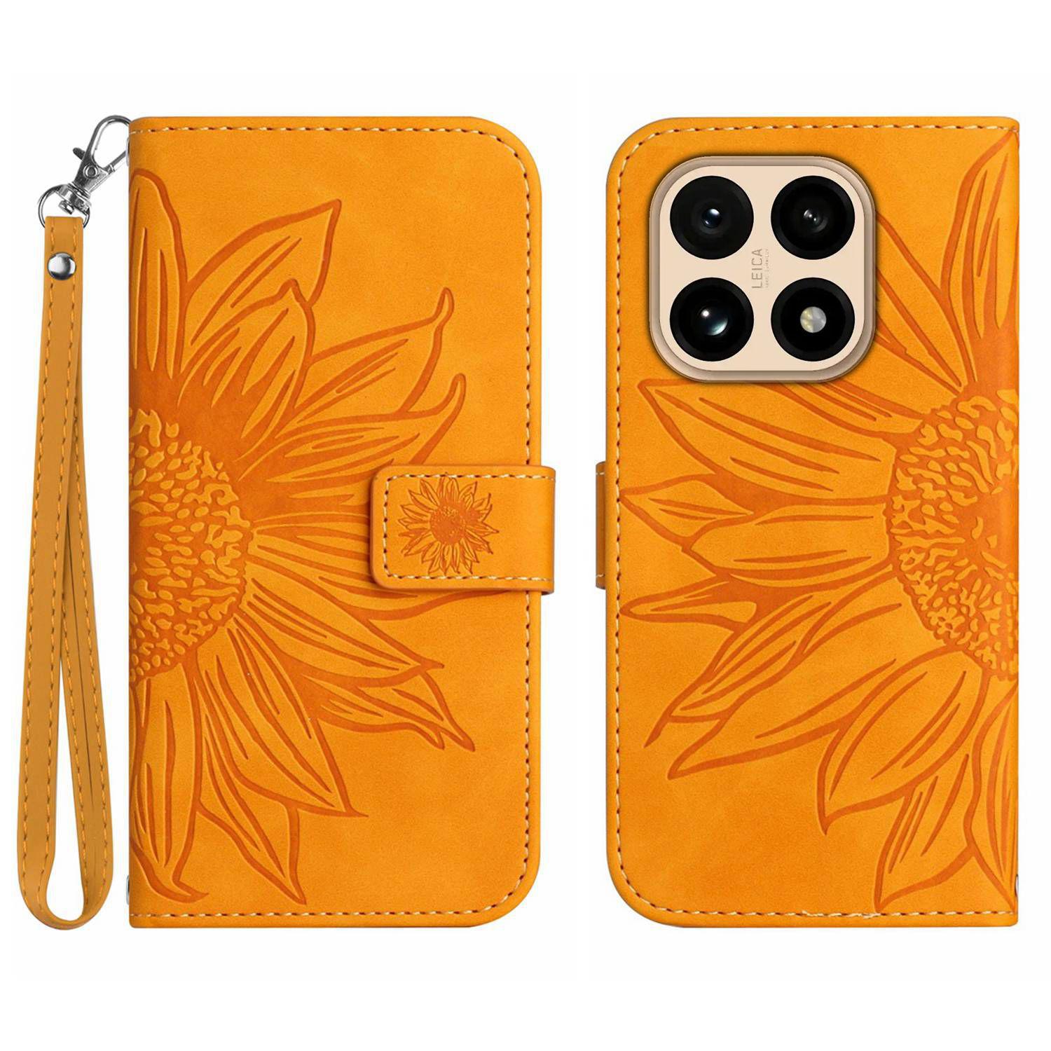 For Xiaomi 15T Case Sunflower Imprint Leather Wallet Phone Cover with Wrist Strap
For Xiaomi 15T Case Sunflower Imprint Leather Wallet Phone Cover with Wrist Strap