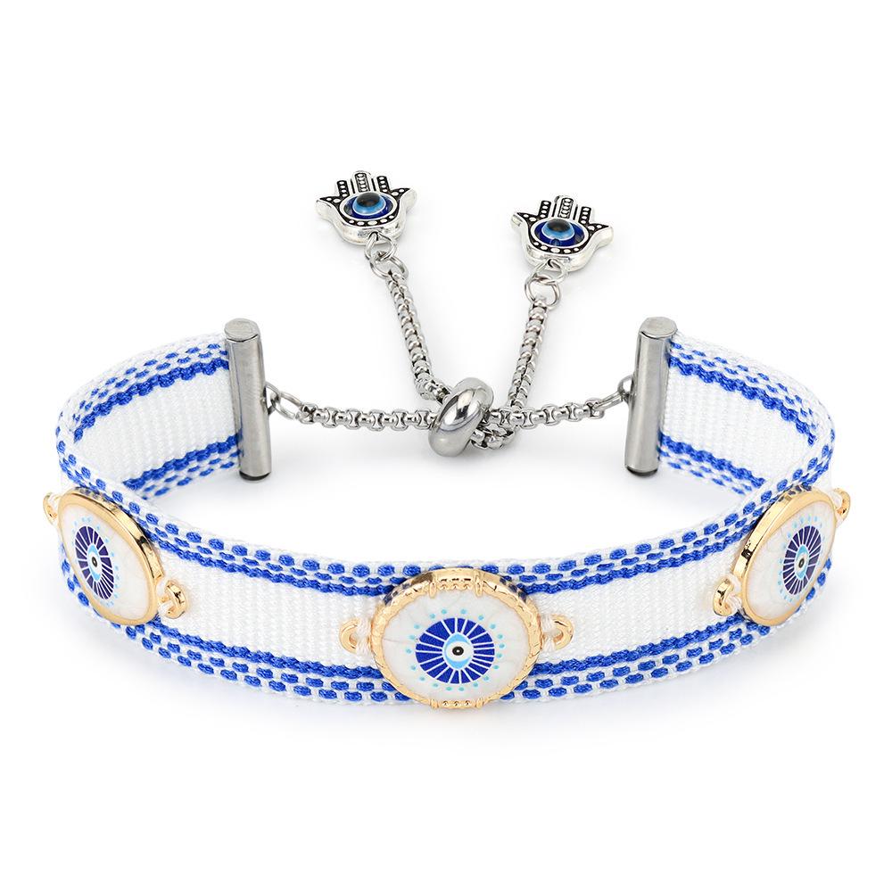 Handmade Blue Eye Stainless Steel Friendship Bracelet - Fashion Party Accessory
Handmade Blue Eye Stainless Steel Friendship Bracelet - Fashion Party Accessory