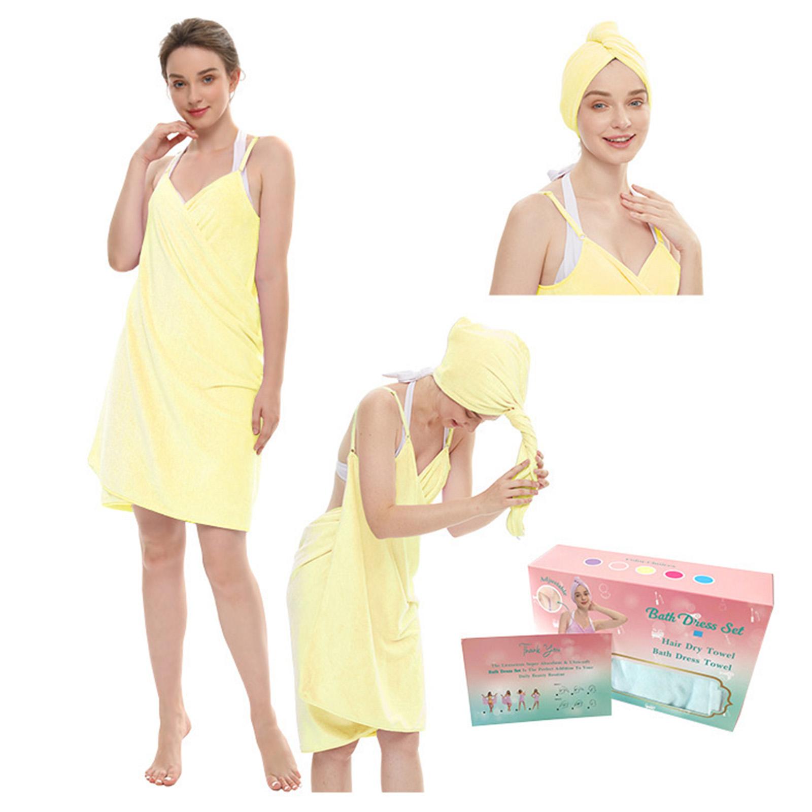 Носимое банное полотенце, ультра-абсорбирующее, из микрофибры, набор полотенец-шапочек для сушки волос и маек для всех возрастов жёлтый
Носимое банное полотенце, ультра-абсорбирующее, из микрофибры, набор полотенец-шапочек для сушки волос и маек для всех возрастов жёлтый