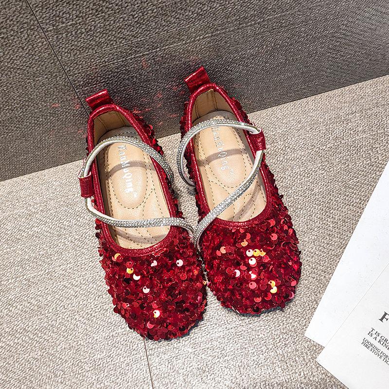 Kids Sequins Princess Shoes Crystal Fashion Ballet Flats Soft Sole Shallow Girls Shoes Rhinestone Party Wedding Children Shoes 36
Kids Sequins Princess Shoes Crystal Fashion Ballet Flats Soft Sole Shallow Girls Shoes Rhinestone Party Wedding Children Shoes 36