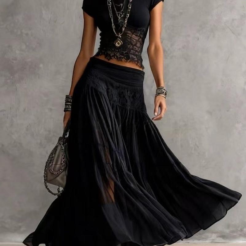 European Style Knitted+Chiffon Maxi Dress Set Women Fashion Two Piece XL чорний
European Style Knitted+Chiffon Maxi Dress Set Women Fashion Two Piece XL чорний