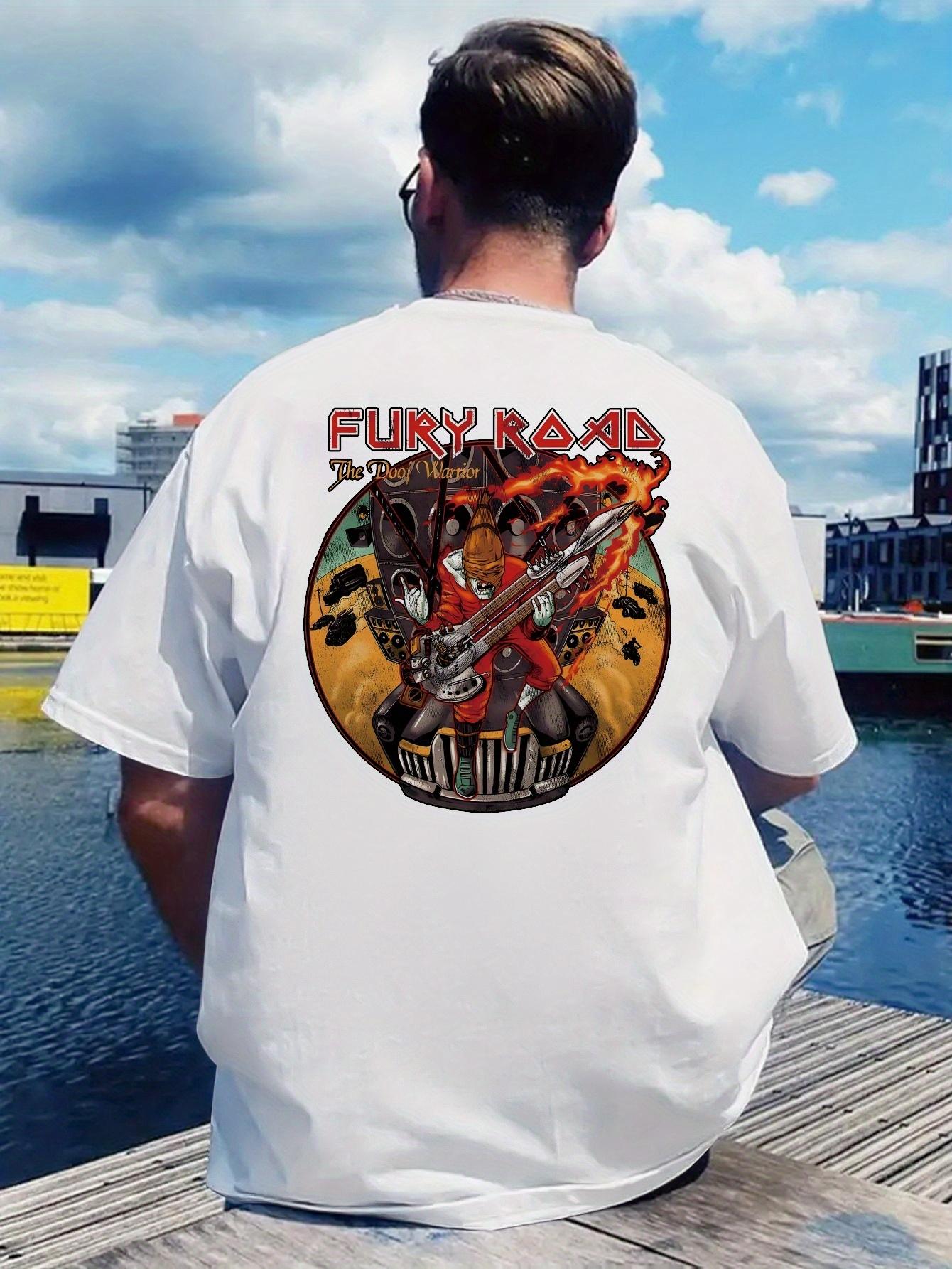 Retro Rock Band Graphic T-shirt - FURY ROAD The Crazy Design with Cartoon Character & Guitar XXL
Retro Rock Band Graphic T-shirt - FURY ROAD The Crazy Design with Cartoon Character & Guitar XXL