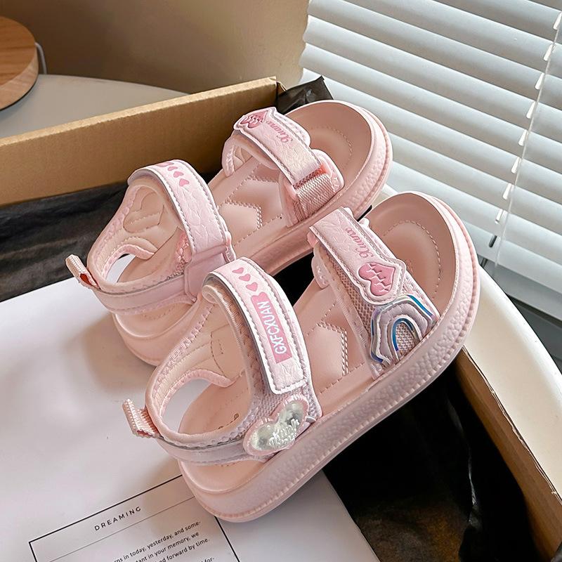 Girls Fashionable Heart-Shaped Letter Open-Toe Sandals2026New spring and summer trendy beach shoes for children of all ages 21-25Code one hand5Double рожевий
Girls Fashionable Heart-Shaped Letter Open-Toe Sandals2026New spring and summer trendy beach shoes for children of all ages 21-25Code one hand5Double рожевий