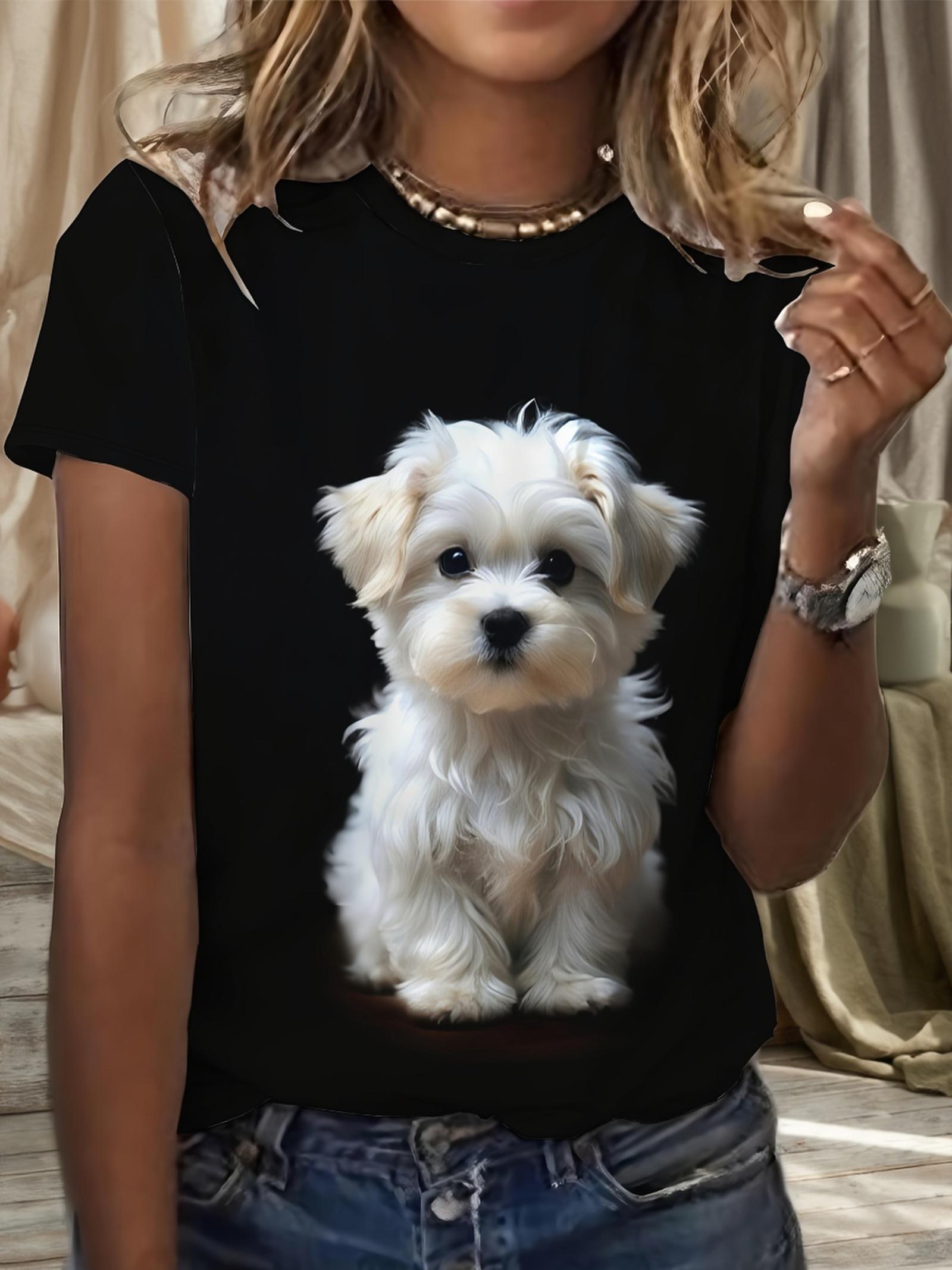 Maltese Dog Print T-Shirt - Cute Maltese Puppy Face. Casual Round Neck Short-Sleeve Top Suitable for Dog Lovers - Casual Attire ; Pet Events. Machine M дубильна кора
Maltese Dog Print T-Shirt - Cute Maltese Puppy Face. Casual Round Neck Short-Sleeve Top Suitable for Dog Lovers - Casual Attire ; Pet Events. Machine M дубильна кора