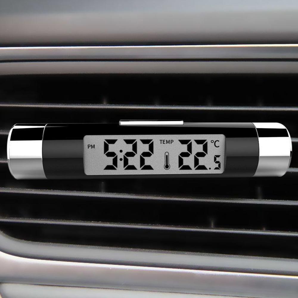 2 in 1 Car Clock Temperature Meter Gauge Outlets Clip-on LED Digital Display Thermometer with Blue Backlight 12HCelsius24H ing for Car Truck
2 in 1 Car Clock Temperature Meter Gauge Outlets Clip-on LED Digital Display Thermometer with Blue Backlight 12HCelsius24H ing for Car Truck