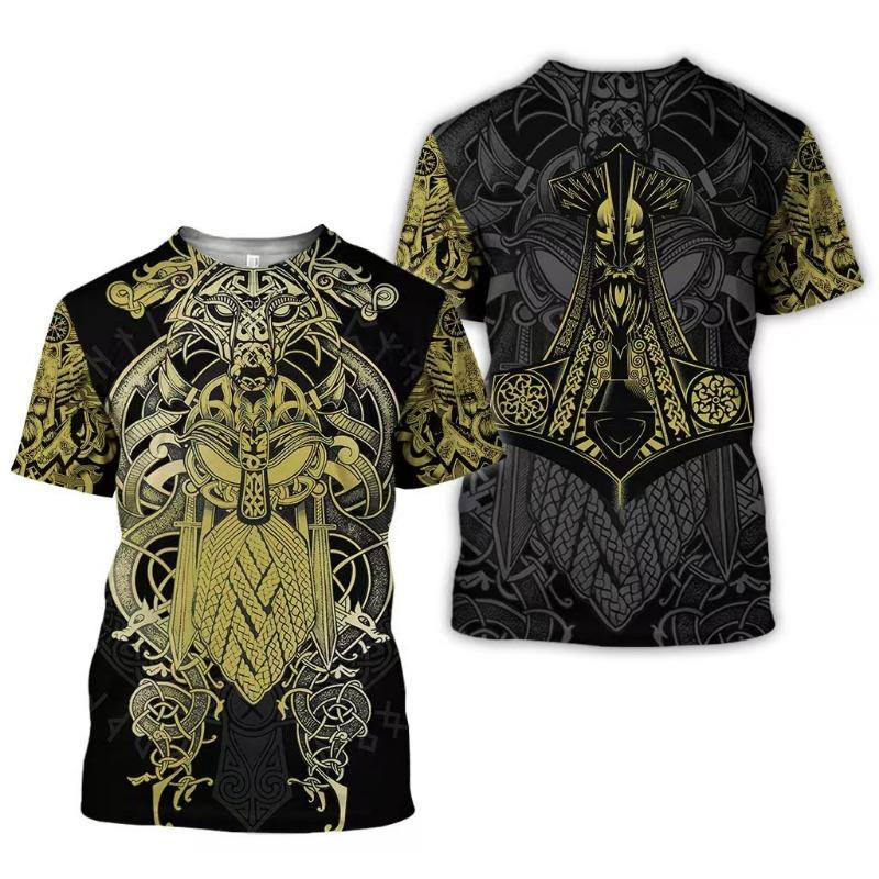 Мужская футболка с принтом 3D футболка с цифровой печатью футболка с коротким рукавом в стиле викингов 5XL
Мужская футболка с принтом 3D футболка с цифровой печатью футболка с коротким рукавом в стиле викингов 5XL