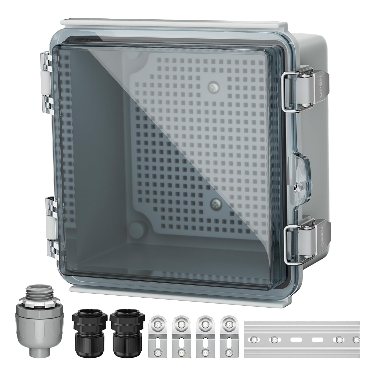 DaierTek 6x6x4 Outdoor Electrical Box Weatherproof Junction Box Plastic IP67 Waterproof Project Box Nema Enclosure for Network
DaierTek 6x6x4 Outdoor Electrical Box Weatherproof Junction Box Plastic IP67 Waterproof Project Box Nema Enclosure for Network