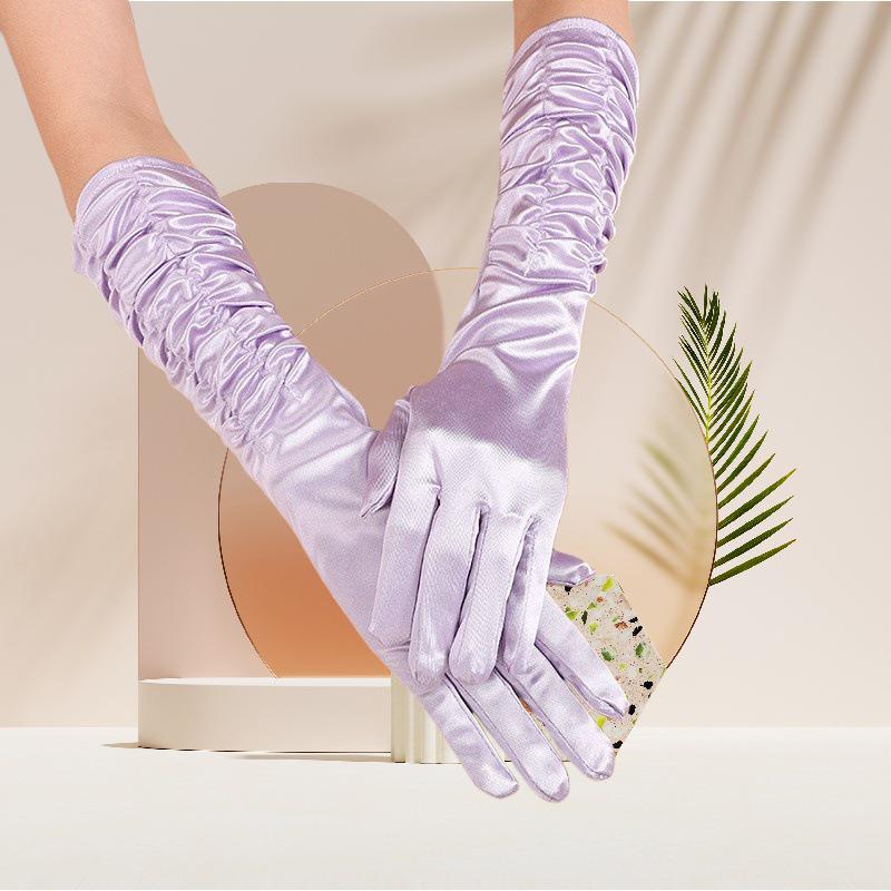 Satin Pleated Fingerless Party Gloves
Satin Pleated Fingerless Party Gloves
