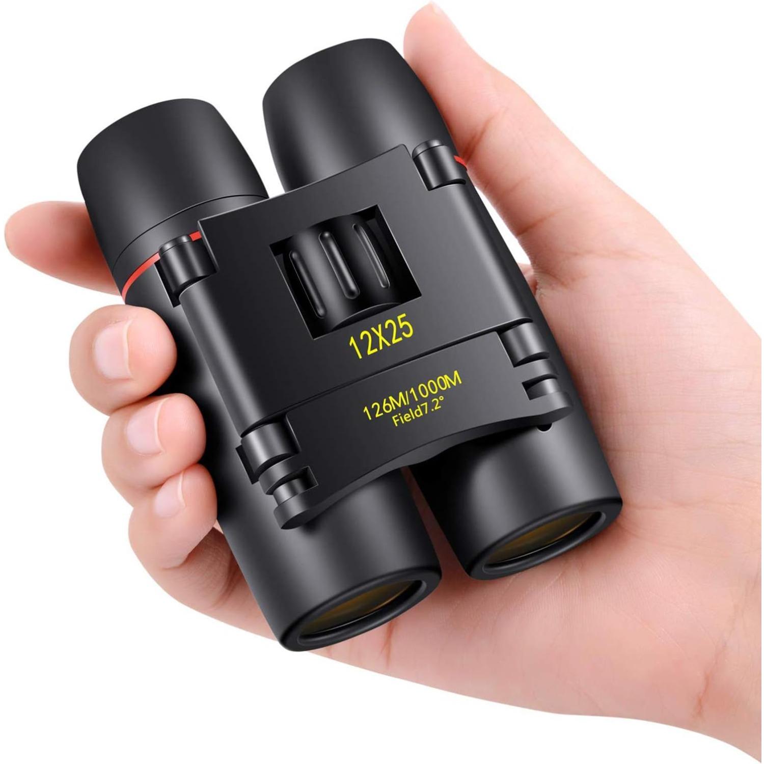 12X25 Small Pocket Binoculars Compact Adults,Mini Kids Binoculars Boys for Bird Watching,Concert Theater Opera чорний
12X25 Small Pocket Binoculars Compact Adults,Mini Kids Binoculars Boys for Bird Watching,Concert Theater Opera чорний